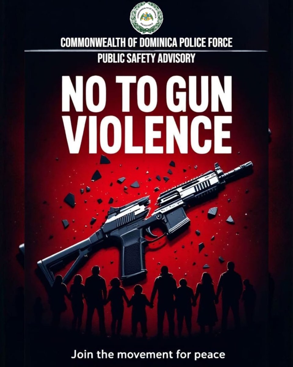 Public Safety Advisory

📷 NO TO GUN VIOLENCE 📷

Our Communities Deserve to Be Safe. Our Youth Deserve a Future.

📷 The Commonwealth of Dominica Police Force is calling on every citizen to take a stand against gun violence.