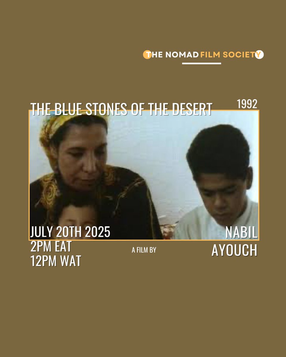 thenomadfilm's tweet image. An acute feeling of solitude is pierced by an old man towards a young man for whom visions of old age stones that could be found in the desert are prevalent.
Nabil Ayouch's The Blue Stones of the Desert is our Sunday treat and we can't wait to indulge together
π²π¦πΈ