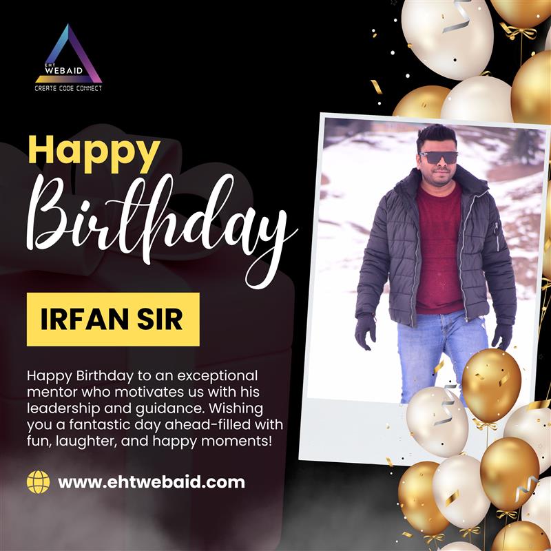 ehtwebaid's tweet photo. Webaiders' wish you a very 🎈🎂Happy Birthday, Irfan Sir!🎂🎈 Your guidance and leadership continued to be a valuable source of inspiration for all of us, helping us to strive for excellence. Here's to a year filled with joy, success, and celebration!🎁🎉
#HappyBirthday #Birthday https://t.co/wlLa42qg0L