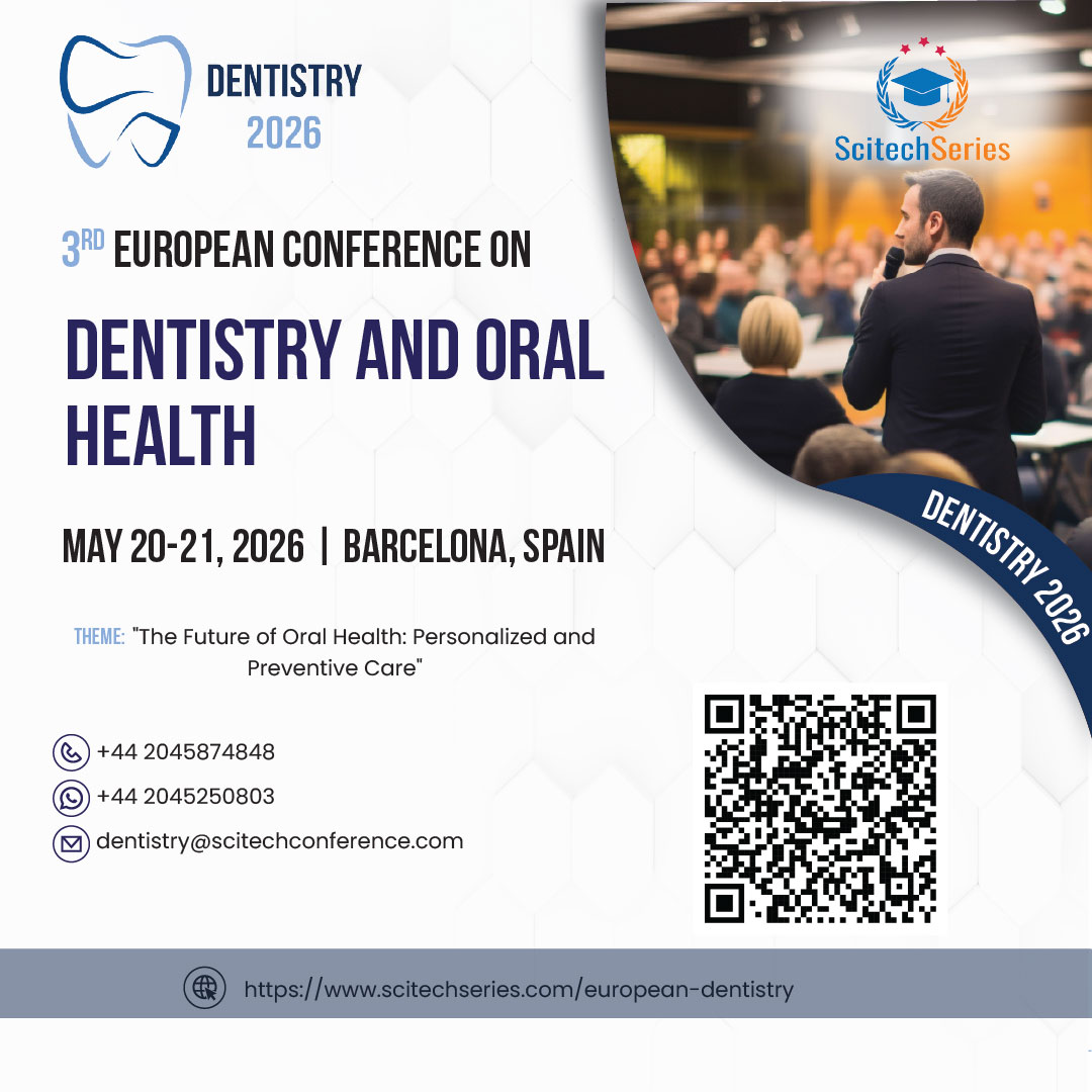 Elena edward (@elenaedward7) on Twitter photo 🦷 Exciting Announcement!
Join us at the 3rd European Conference on Dentistry and Oral Health
📅 May 20–21, 2026
📍 Barcelona, Spain
Explore the future of oral care with global experts! 🌍✨
🔗 scitechseries.com/european-denti…
#Dentistry2026 #OralHealth #DentalConference <a href="/ScitechSeries/">Scitech series</a> 🦷 Exciting Announcement!
Join us at the 3rd European Conference on Dentistry and Oral Health
📅 May 20–21, 2026
📍 Barcelona, Spain
Explore the future of oral care with global experts! 🌍✨
🔗 scitechseries.com/european-denti…
#Dentistry2026 #OralHealth #DentalConference <a href="/ScitechSeries/">Scitech series</a>