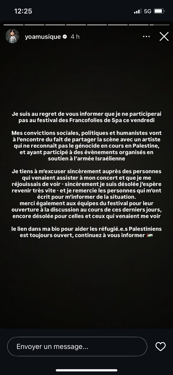 Vraie artiste Yoa 
Toujours à prendre la parole