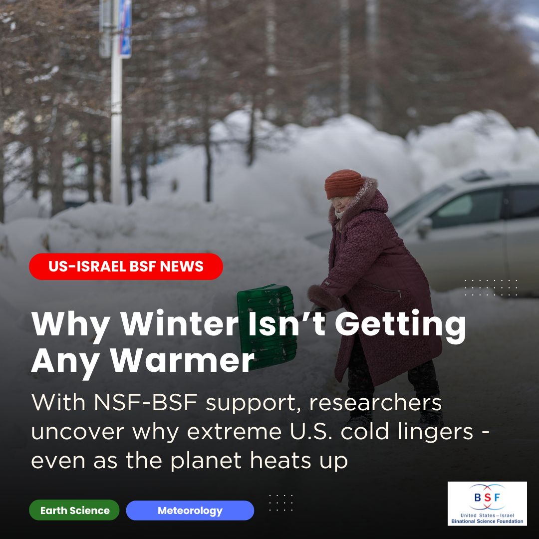 usisraelbsf's tweet image. It’s getting warmer… so why are U.S. winters still so brutally cold? ❄️
A new study by NSF-BSF grantees Prof. Chaim Garfinkel (@HebrewU) & Dr. Judah Cohen @judah47 (AER) finds the answer high above the Arctic - in the shifting polar vortex.
👉Study: science.org/doi/10.1126/sc…