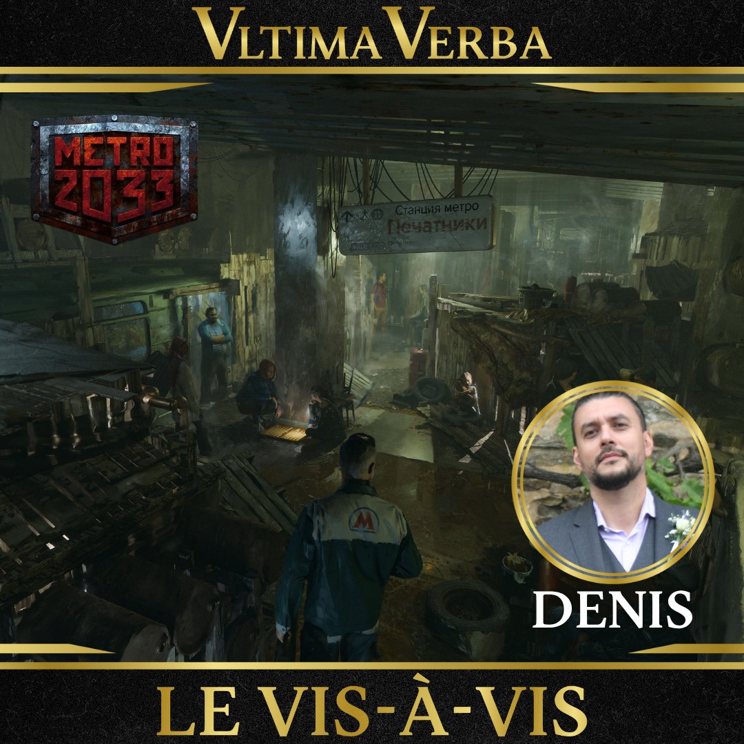 🚇 Ce soir, je reçois Denis Detraz, le traducteur du roman Métro 2033 pour un Vis-à-vis dans le JDR du même nom.

21 h ➡️ twitch.tv/vltimaverba