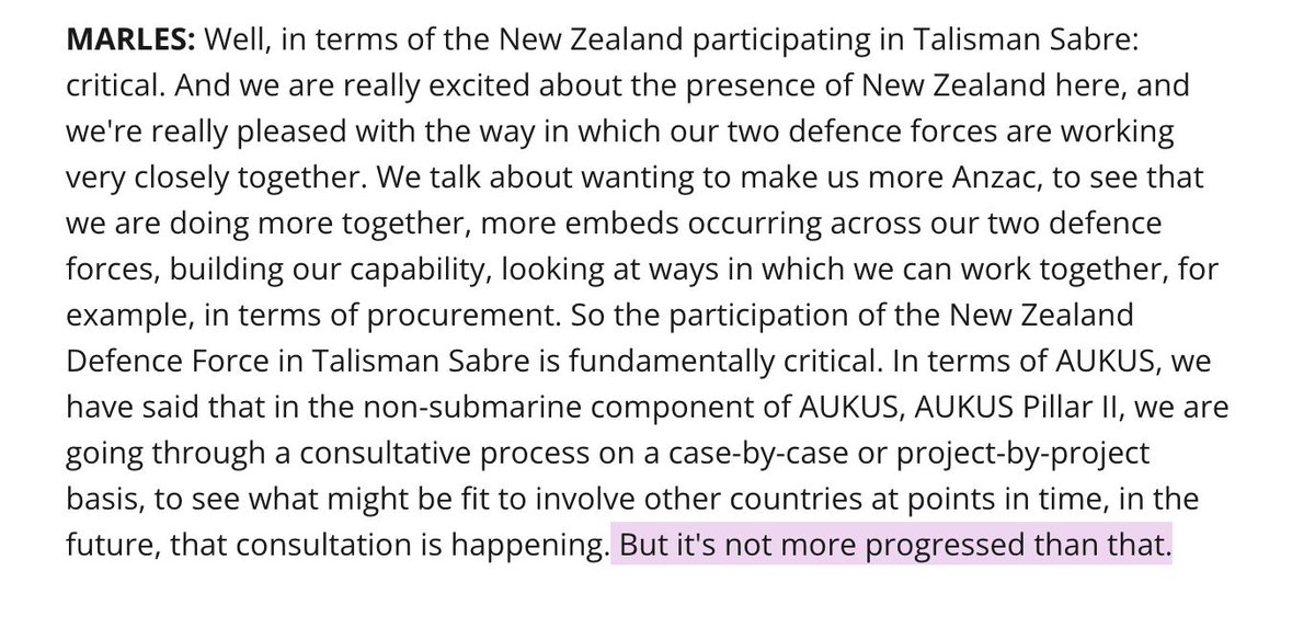 latikambourke's tweet image. Serious cold water on expanding AUKUS from Australia's Defence Minister Richard Marles here.