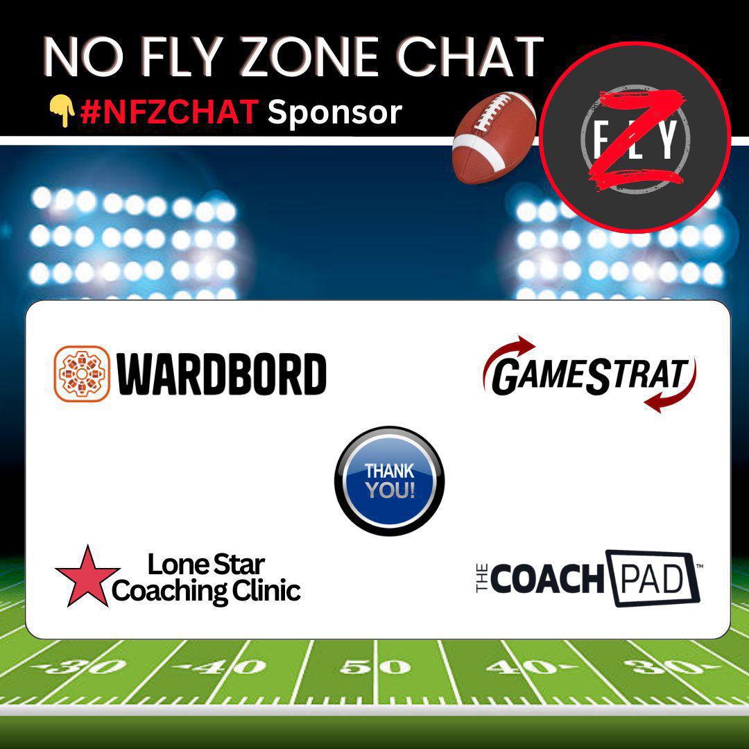 NoFlyZoneChat1's tweet image. Big thanks to our sponsors for making #NFZCHAT a success! @Wardbord_ 🏈 @GameStrat 🔥 @lonestarclinic1 🤠 @TheCoachpad 💪