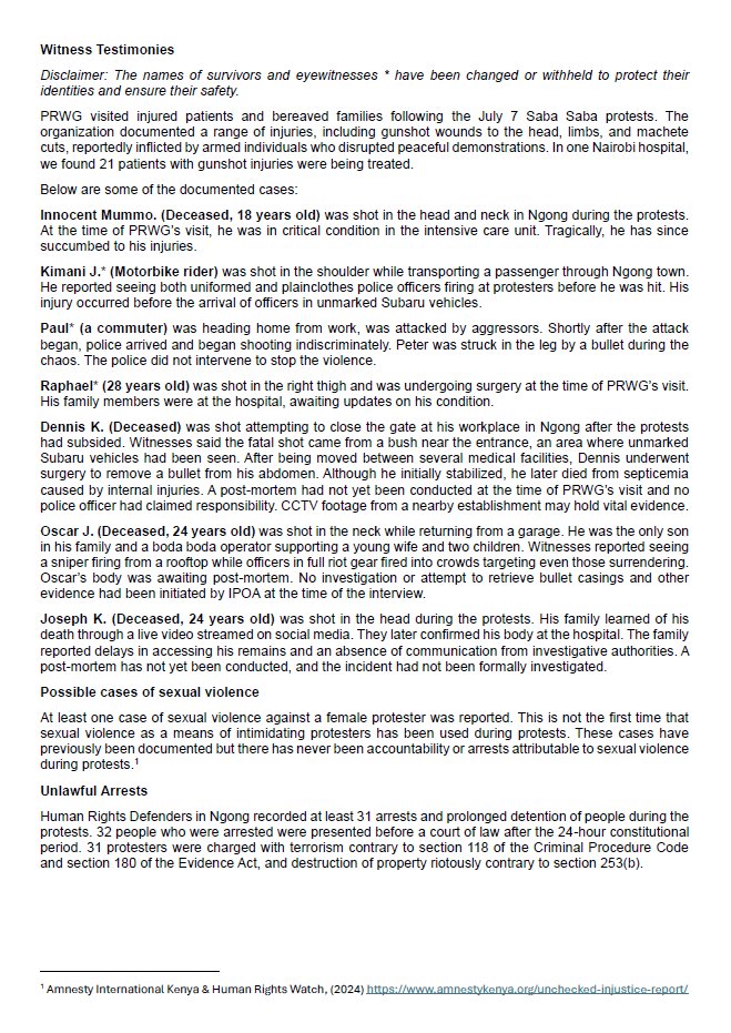 IMLU_org's tweet image. The Police Reforms Working Group-Kenya @ReformsGroup raises alarm over the tragic deaths and widespread human rights violations that occurred on #SabaSaba2025 leaving 38 confirmed dead, over 500 injured, and KES 1.1B in losses. #FreeToProtest