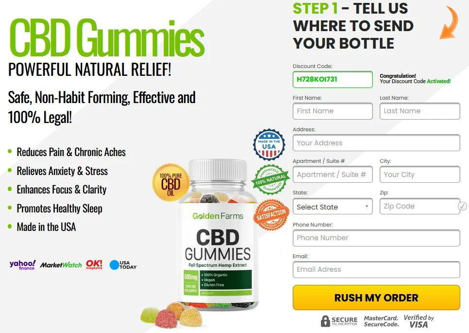 Golden Farms CBD Gummies offer a natural, tasty, and effective way to incorporate CBD into your daily routine. Whether you're dealing with stress, chronic pain, or simply looking for a wellness boost, these gummies are worth considering.

More Info: facebook.com/GoldenFarmsCBD…

#cbd