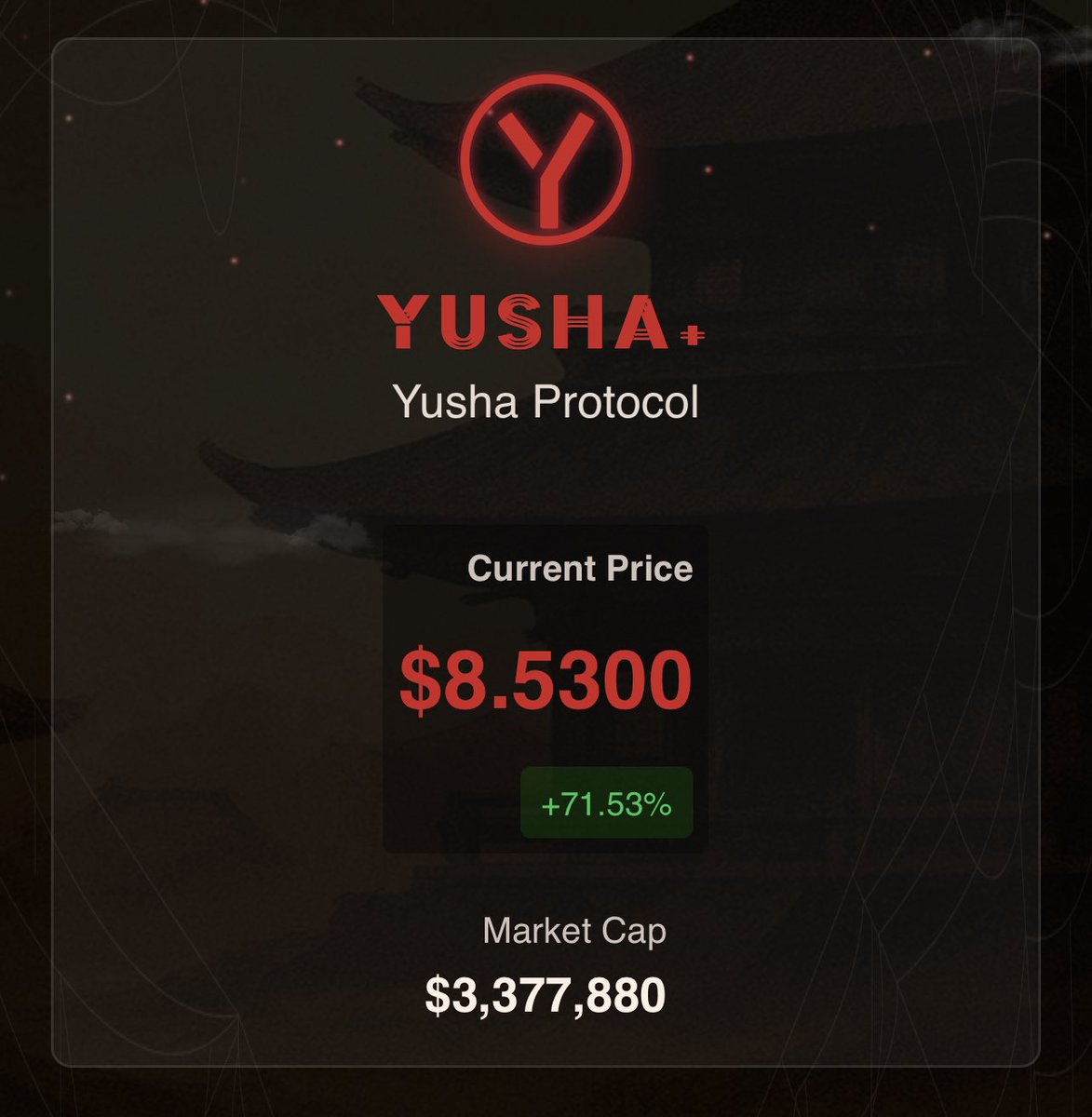 We are cooking, hold your bag for the greatest, We are Warriors, No fear 🥷

🚀YUSHA Token supply reduced from 496,000,000 to 396000

✅Make sure you Visit our website to migrate your old YUSHA token to YUSHA Plus token 

yushaprotocol.xyz

#Yusha #warriors #Launching