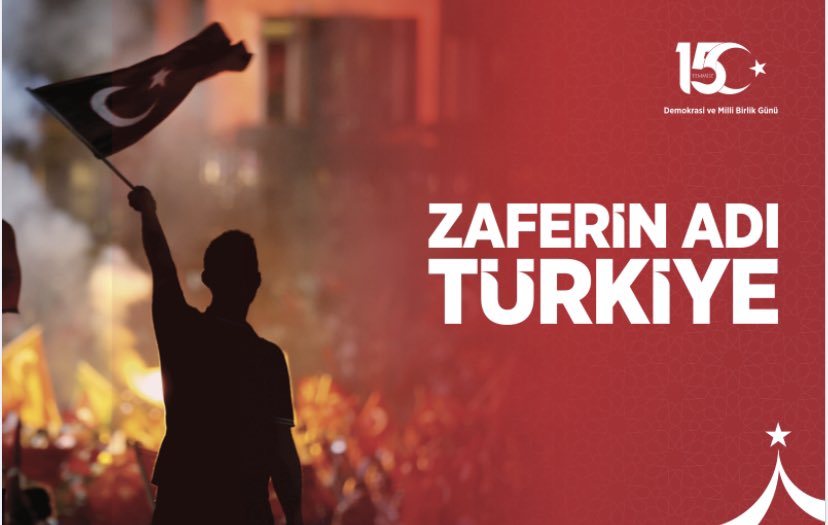 iktm20's tweet image. 15 Temmuz; milletimizin canı pahasına tarihimizin en karanlık gecesini bir kahramanlık destanına dönüştürdüğü gündür.
Bu anlamlı gün vesilesiyle, vatan uğruna şehit düşen tüm kahramanlarımızı rahmetle, gazilerimizi şükranla yâd ediyoruz.
🇹🇷
Zaferin Adı Türkiye