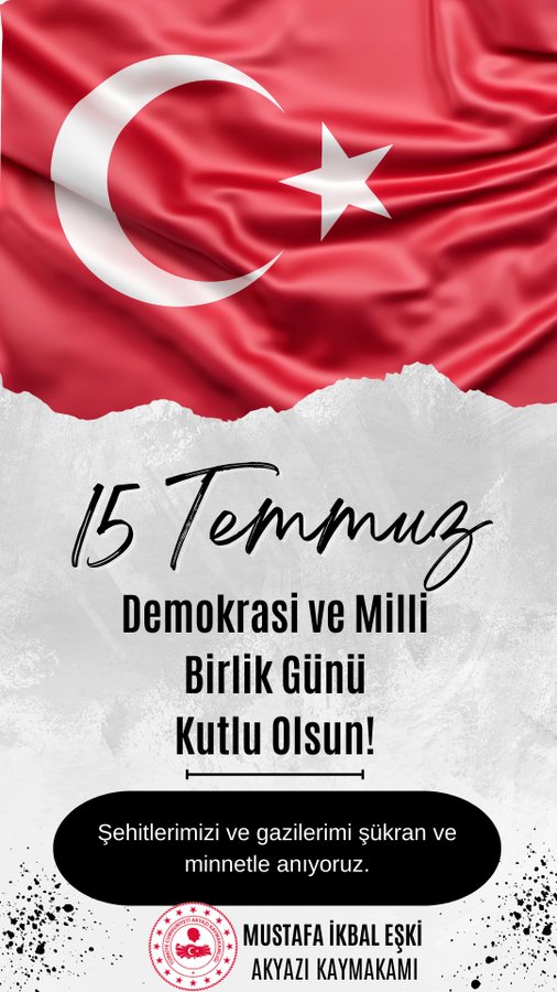 Sakarya Halkı Demokrasi ve Birlik Günü’nü Kutlar