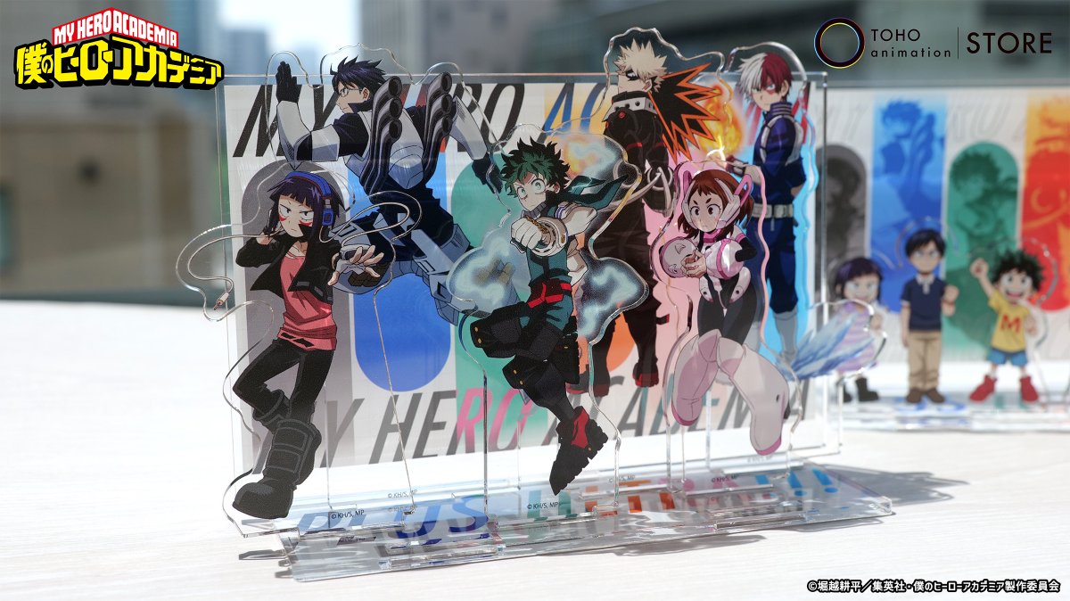 TOHOanimeSTORE's tweet image. TVアニメ『#僕のヒーローアカデミア』
/
「ヒロアカHONPO」
グッズ情報!
\
TaS限定「アクリルジオラマプレート」も好評販売中!
🛒詳細はこちら
tohoanimationstore.com/shop/r/r760/
#heroaca_a #ヒロアカ