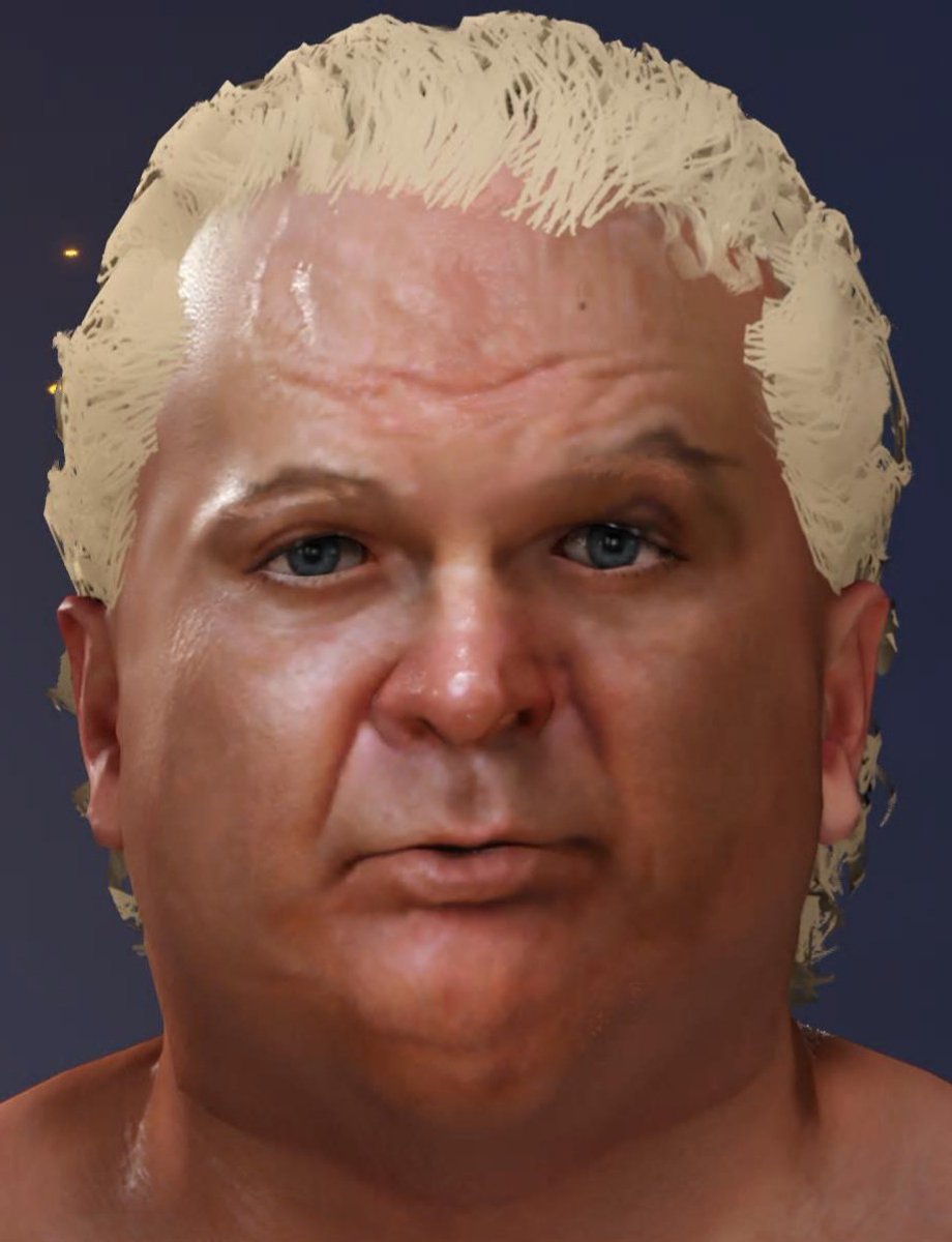 KRadiation's tweet image. George Animal Steel stretches over the face kinda lines up quite well.  

 Make it embossed and -100 and it can add some face wrinkles / cheek lines.  Or lower the opacity / cover the chest with a logo or / shirt if applicable
