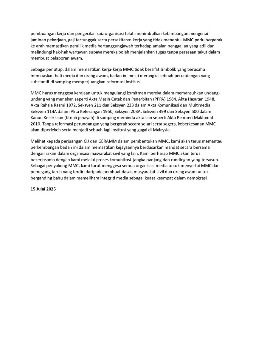 Centre for Independent Journalism tweet media