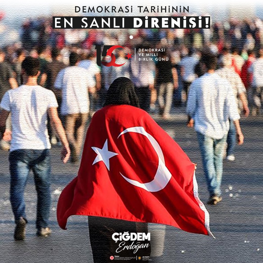 Demokrasiye darbe vurarak ülkemize diz çöktürmeye çalışan hain terör örgütü FETÖ ve destekçilerine karşı şanlı bir direniş gösteren kahraman milletimiz, 15 Temmuz’da adeta destan yazdı.

Cumhurbaşkanımız Sayın Recep Tayyip Erdoğan’ın çağrısı ile sokaklara dökülen milyonlar,