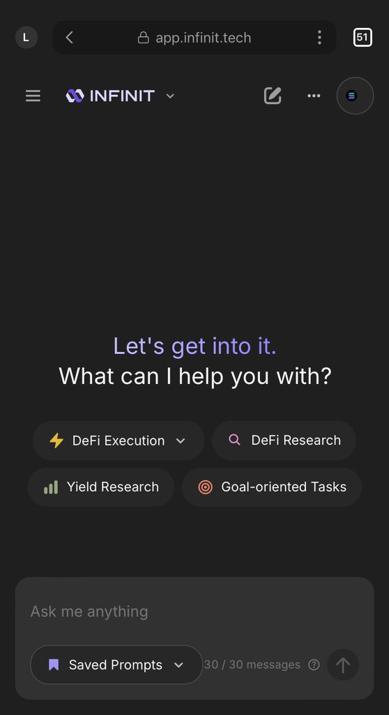 You’re in DeFi and you’re still using chatGPT for your researches 

You’re playing. 

Let <a href="/Infinit_Labs/">INFINIT</a> AI agent do the work for you
