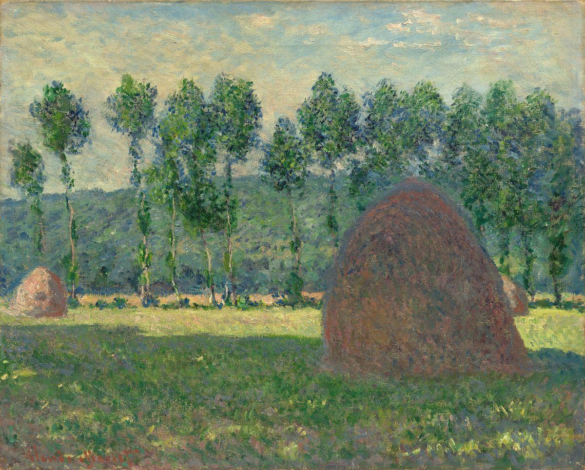 Millstones, evening effect - 1884 #artbots #monet
