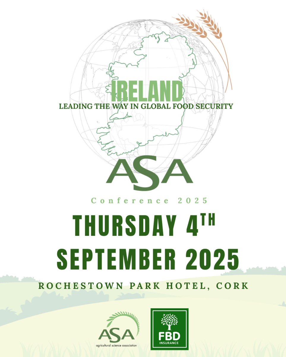 ASAireland (@asaireland) on Twitter photo We are delighted to announce the ASA Conference and Banquet 2025 will be taking place on Thursday 4th September in the Rochestown Park Hotel in Cork.
Proudly supported by <a href="/fbd_ie/">FBD Insurance</a>
Register today:
asaireland.ie/asa-conferenceā¦
#asa25 We are delighted to announce the ASA Conference and Banquet 2025 will be taking place on Thursday 4th September in the Rochestown Park Hotel in Cork.
Proudly supported by <a href="/fbd_ie/">FBD Insurance</a>
Register today:
asaireland.ie/asa-conferenceā¦
#asa25