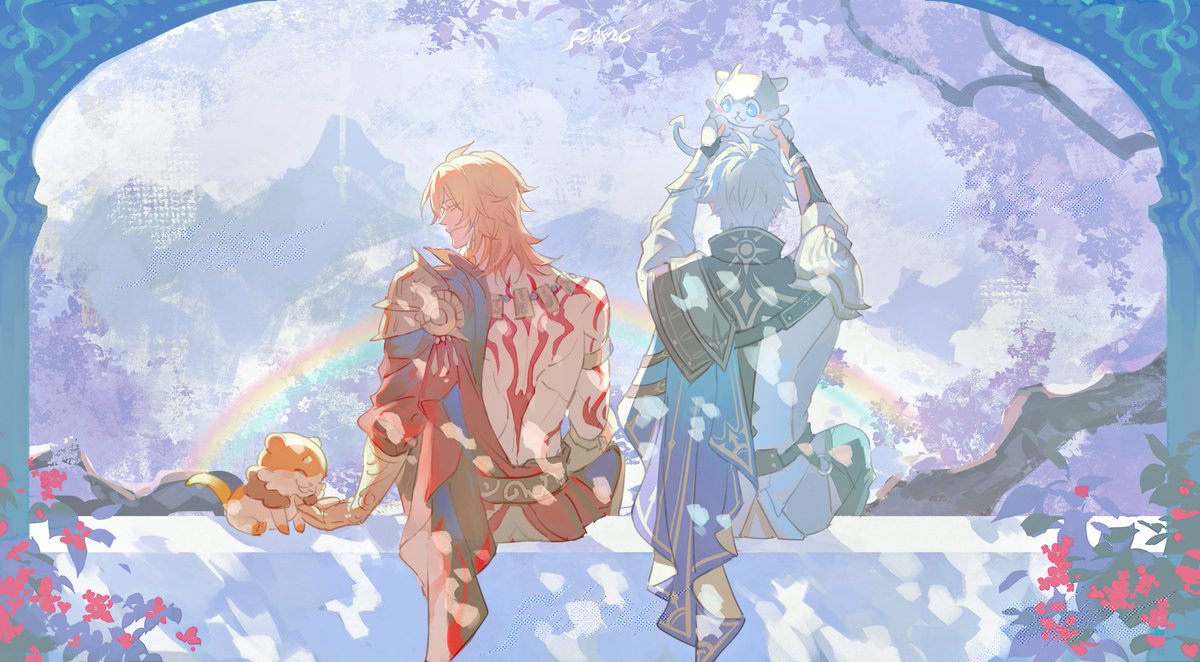 fhyze26's tweet image. #phaidei
~A cool afternoon, perfect for some playful little bets~ 🌿🌿
"Hey! Why are even you going to Mydei’s side?! Aren’t we good partners?!"
"Hmph. The loser buys drinks — don’t tell me you forgot."
"...Fine. How about salty lemon tea?"
"Up to you."