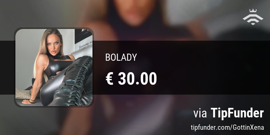 GottinXenaa's tweet photo. Wow, gerade € 30.00 Trinkgeld aus meiner Tipliste von einem Fan erhalten!
Bist du der Nächste?
Deine Unterstützung wartet auf https://t.co/6o6MuqkESQ via @tipfunder https://t.co/1nohpQ3GmX