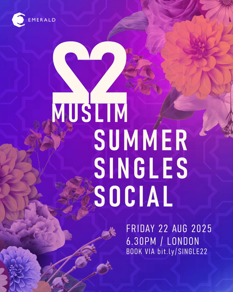 For those searching for the one ... LIMITED MALE places remaining (waitlist for females as sold out first phase of tickets!) - A Muslim Summer Singles Social - NOT TO BE MISSED! bit.ly/SINGLE22