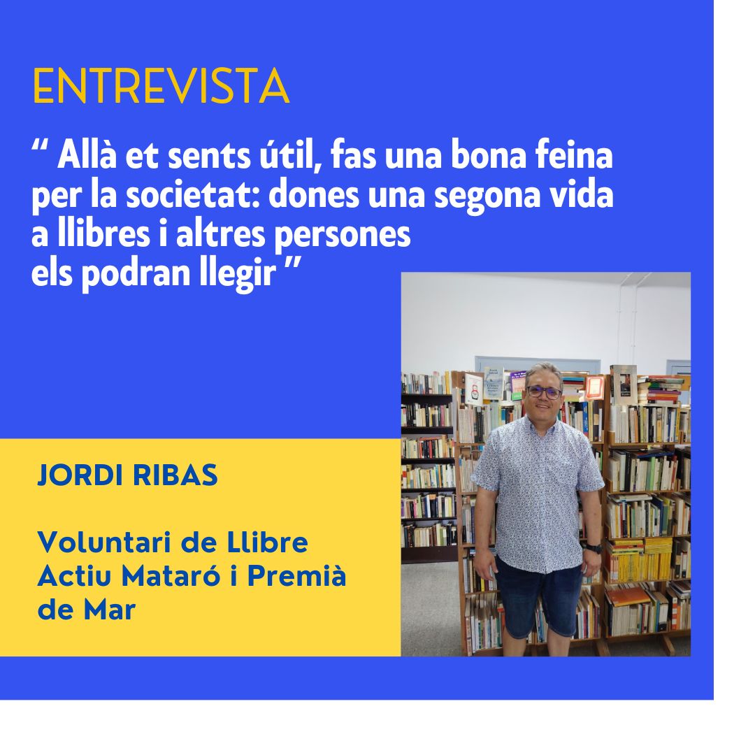 CFPMaresme's tweet image. 📚 El voluntariat també és transformador per a qui el fa. En Jordi, voluntari de Llibre Actiu, dona una segona oportunitat a llibres.  
📖 Descobreix l&apos; entrevista 👉  acortar.link/FkRVlM 
Mil gràcies Jordi!✨
🔗 Vols ser voluntari/a de Llibre Actiu? Contacta amb nosaltres!