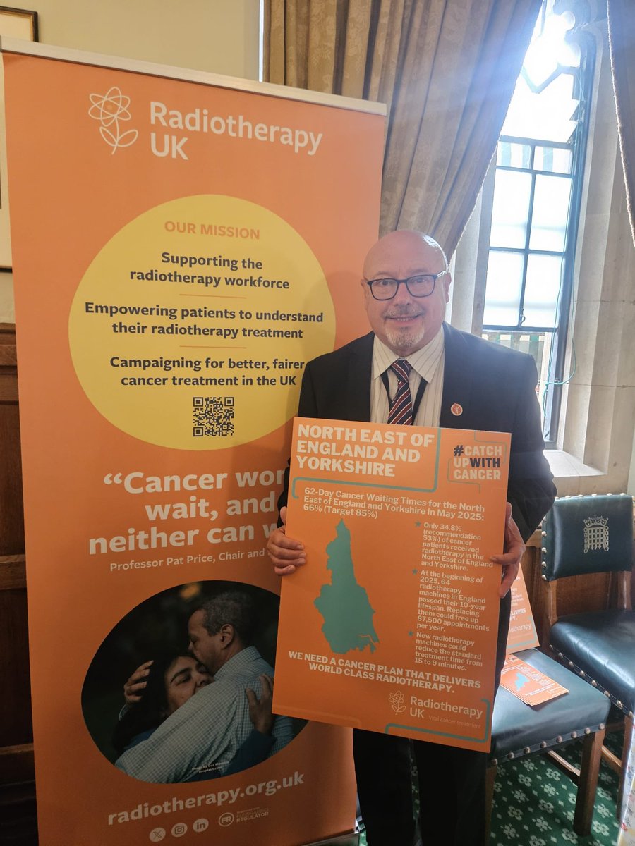 grahamemorris's tweet image. Always a pleasure to meet up with @RadiotherapyUK in Parliament to discuss access to Radiotherapy Treatment in East Durham.

Only 34.8% of cancer patients received RT in the North East compared to the recommendation of 53%.

We must #CatchUpWithCancer 🏥
@APPGRT
