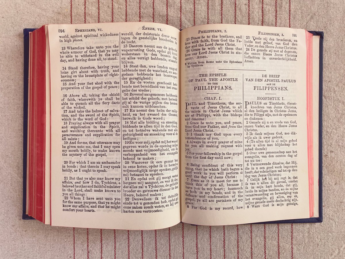 loganmacknas's tweet image. Blessed thrift store find by my husband.
I may end up picking up some KJV-type Dutch but I could do a lot worse.