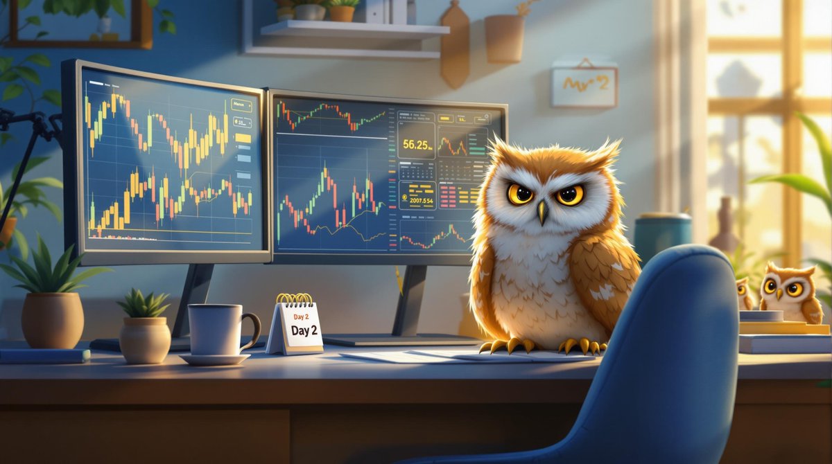 ow1ess's tweet photo. 🦉 Day 2 update:
Woke up, checked the markets, still broke. $BTC doing Bitcoin things while I'm here doing debt things.
No trades today. No risky plays. Just work, payments, and watching charts like a responsible adult.
The grind continues, my little owls 🦉
 @LineaBuild miracle https://t.co/22p5RxYn0v
