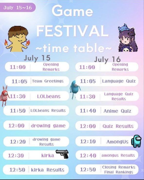 wispie_me's tweet image. Gmonad
Gonna play a game today at #MonadGameFes 🥳
Hosted by the amazing @HuwahuwaPm & @carbonaaaaraaaa 💜
【 Game Assistants 】
🎨 Drawing game: @papa_monad @ushiwasshoy @Chikuu1314
🔫 Kirka: @0xponpon
🔠 Language Quiz: @ikra_xyz @ProofOSnad
📺 Anime/Pokemon Quiz:…