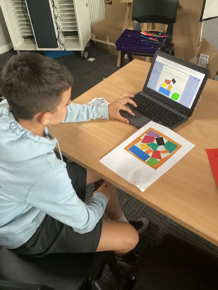 Pen Free Tuesday. Even art can be created using chrome books. Do you recognise the artist who inspired us.