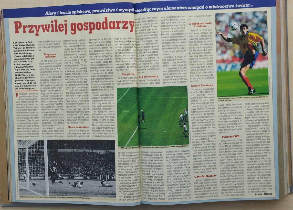 Piłka Nożna 2002
<a href="/pn20lat/">PN 20 lat temu</a>
<a href="/retrofutbol_pl/">Retro Futbol.pl</a>
<a href="/SWycinki/">Sportowe Wycinki</a>
Afery i teorie spiskowe o Mundialu, takie małe archiwum X #TheX-Files