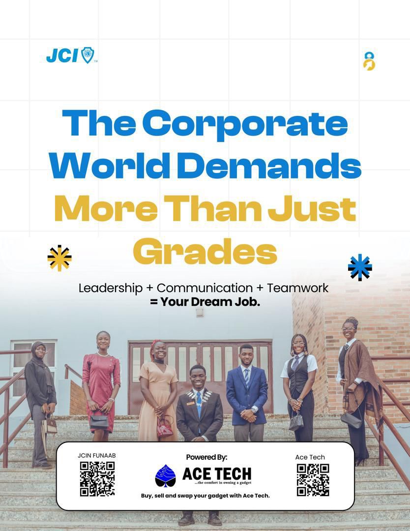 jcinfunaab's tweet image. For professional and personal development, meaningful networks, career development, learning leadership and team work JOIN JCIN FUNAAB TODAY🔥