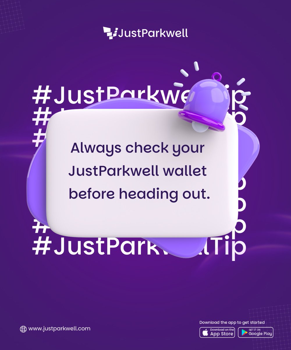Don’t wait till you’re almost at your destination to remember your parking wallet is empty.

Go to justparkwell.com or open your JustParkwell app to top up your wallet today!

#justparkwell #carparkmanagement #parkingauthority #mobilitytech #safeparking #parkwelllagos