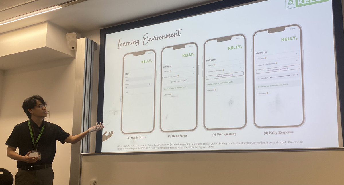 allisonl's tweet image. Liqun He from @uclknowledgelab @IOE_London presents research on Evaluating Educational LLMs at UCL Advanced Research Computing Festival. Liqun brings together Speech Act Theory with Predictive Modelling to create a promising way forward for dialogue analysis.