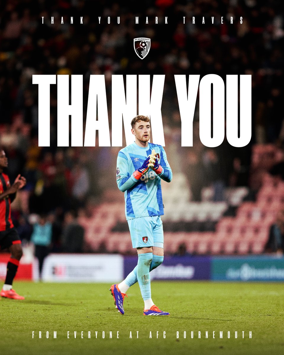 We can confirm the departure of goalkeeper Mark Travers, who has joined Everton on a permanent deal after nine years with the Cherries.

Thank you for all your efforts at Vitality Stadium, Travs 👊