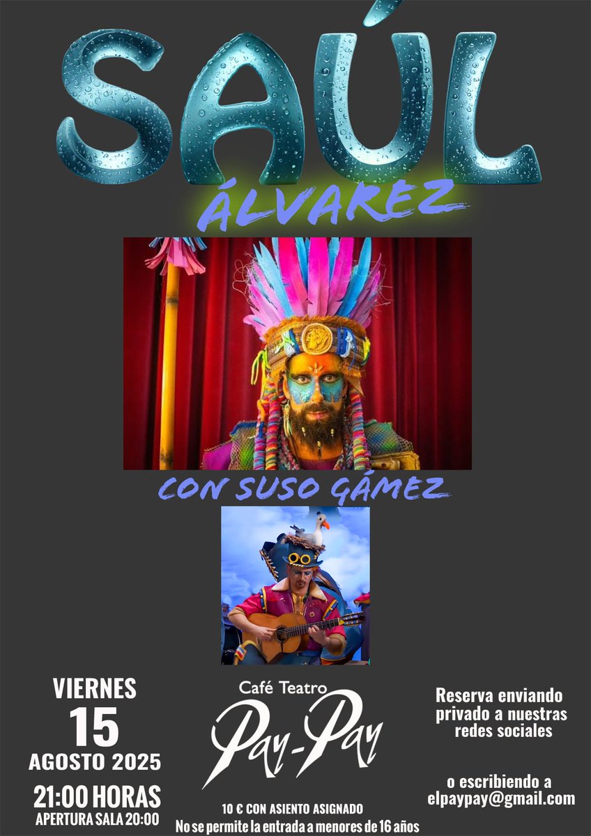 El viernes 15 de Agosto pasaremos una noche increíble en un sitio muy especial como es el pay pay y por supuesto con mi amigo y compañero Suso, estarán acompañándome gente muy bonita y habrá muchas sorpresas! No faltadme familia, nos vemos el 15 de Agosto!🫶🏽🤩