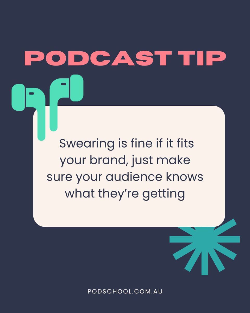 RachelCorbett's tweet image. Should you swear on your podcast?
If it's part of how you naturally speak and it fits your brand, go for it.
Just make sure you set the tone early so listeners know what they’re in for. No one wants a surprise F-bomb on the school run. bit.ly/4ntuHwE
#podcastingtips