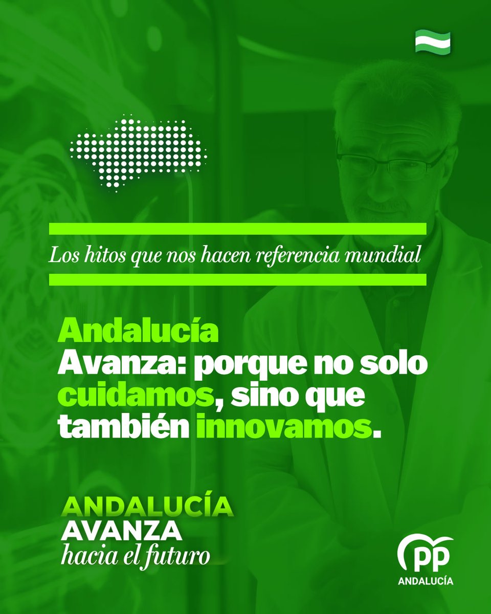 🔵 Andalucía no solo cuida.
Andalucía innova.
Nuestra sanidad pública está marcando hitos que son referencia internacional.

Abrimos hilo 👇

#AndalucíaAvanza #ConfianzaQueCura