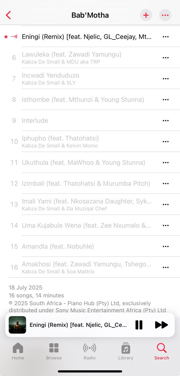 Kabza De Small just dropped the tracklist for his album coming out this friday🤍
