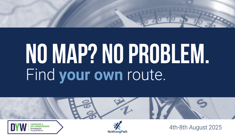 Many routes lead to success. What path did you take to get to where you are now?

From 4th-8th August, share your journey to reassure young people receiving their
results.

Find out more: dyw.scot/no-wrong-path
#NoWrongPath