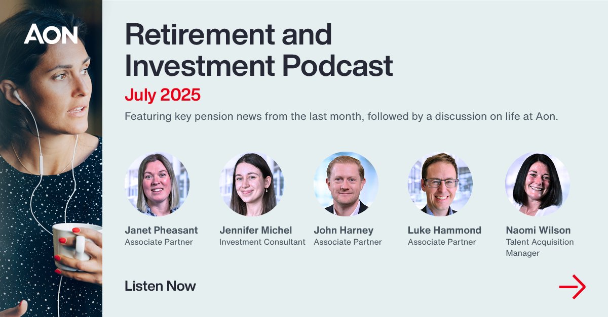🎙️In our latest podcast, Jennifer Michel and John Harney are joined by colleagues Janet Pheasant, Luke Hammond and Naomi Wilson to discuss their careers, experiences and what life at Aon means to them. Listen in to find out more!

aon.io/3D8lXch

#LifeAtAon