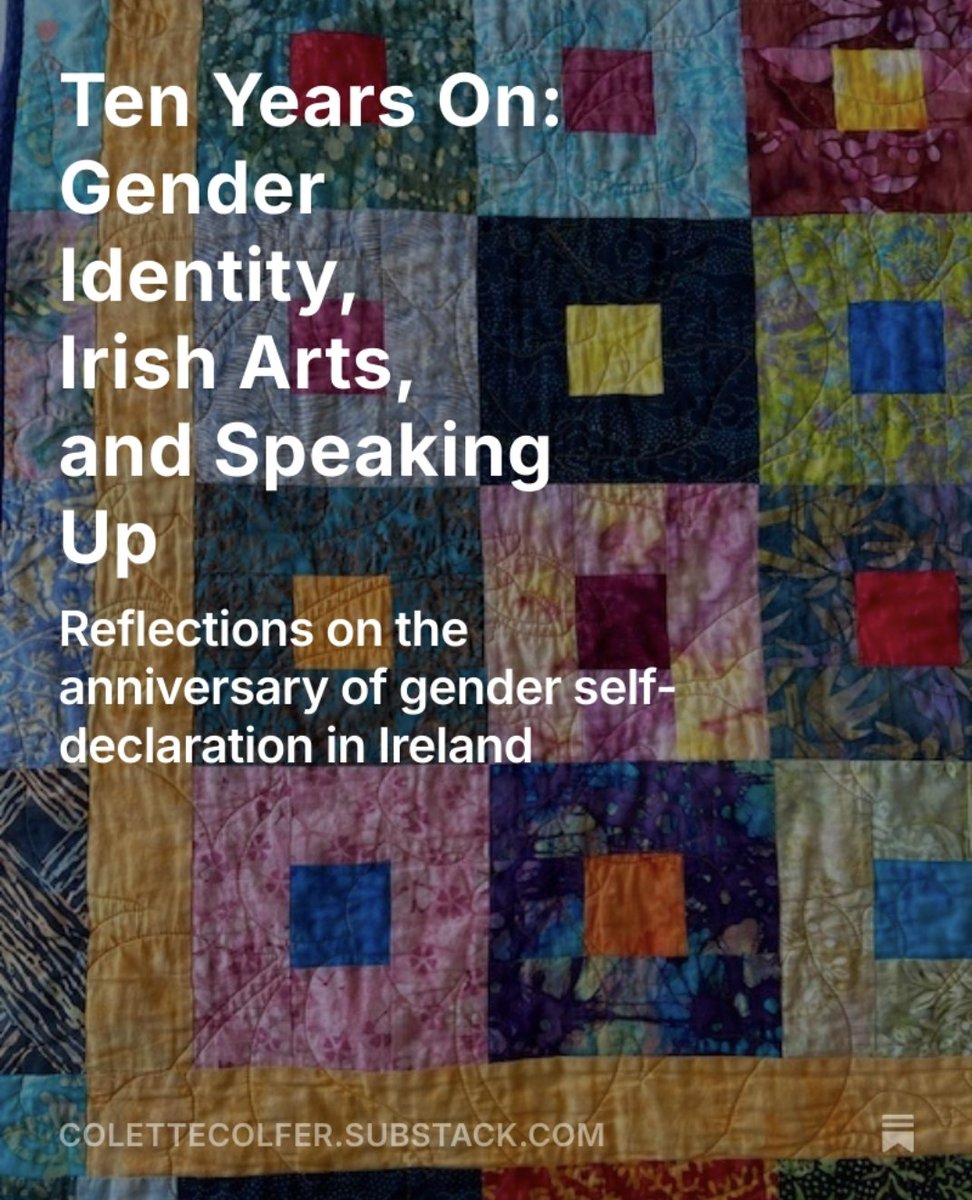 My latest article marks the ten year anniversary of the Gender Recognition Act in Ireland - my own personal reflections and experiences. Time to bring it over the radar and allow open conversations. Link below: