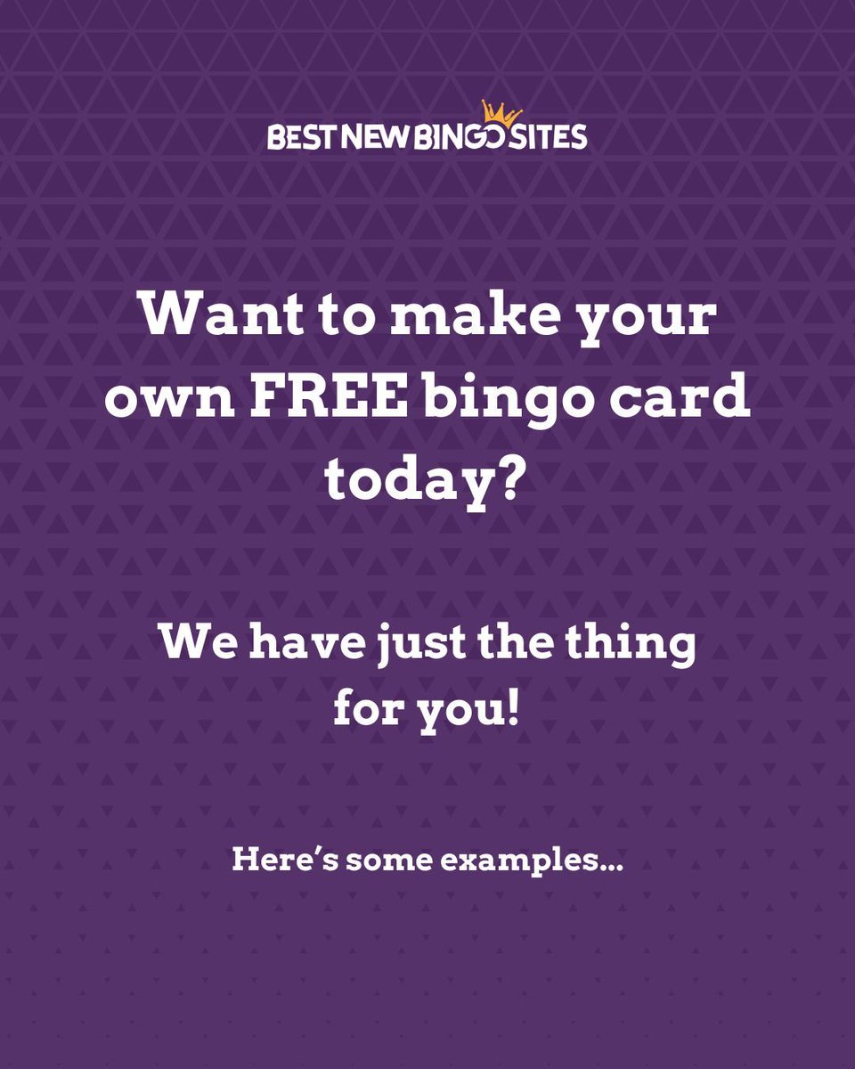 BestNewBingoS's tweet image. Think you can make a better bingo card than us? It’s your turn!
Create your own bingo card and theme it however you like.
Then tag us & we’ll share our faves!
bestnewbingosites.co.uk