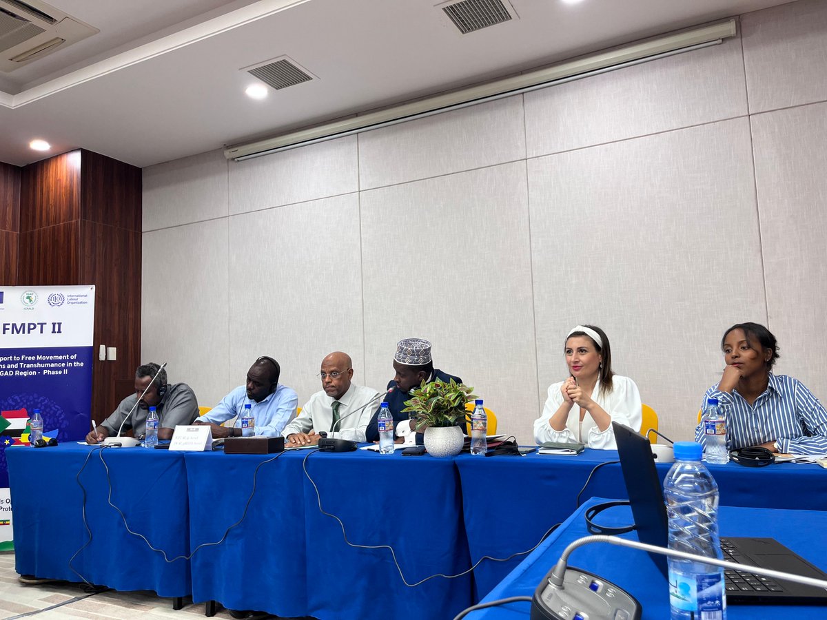 UEaDjibouti's tweet image. Productive exchanges with Djiboutian counterparts to advance the ratification of the IGAD Protocol on Transhumance.
@UEaDjibouti, @ILO & @IGAD_ICPALD working together to promote safe, regulated cross-border mobility in the Horn of Africa #Transhumance #RegionalIntegration