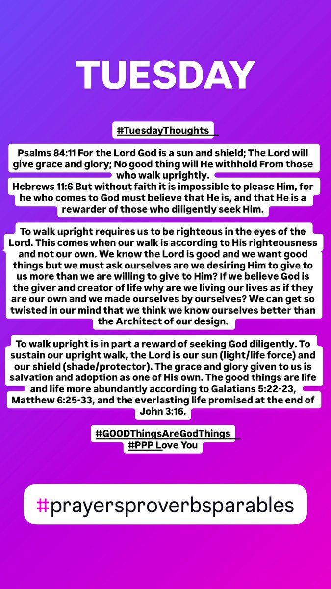#TuesdayThoughts #PrayersProverbsParables