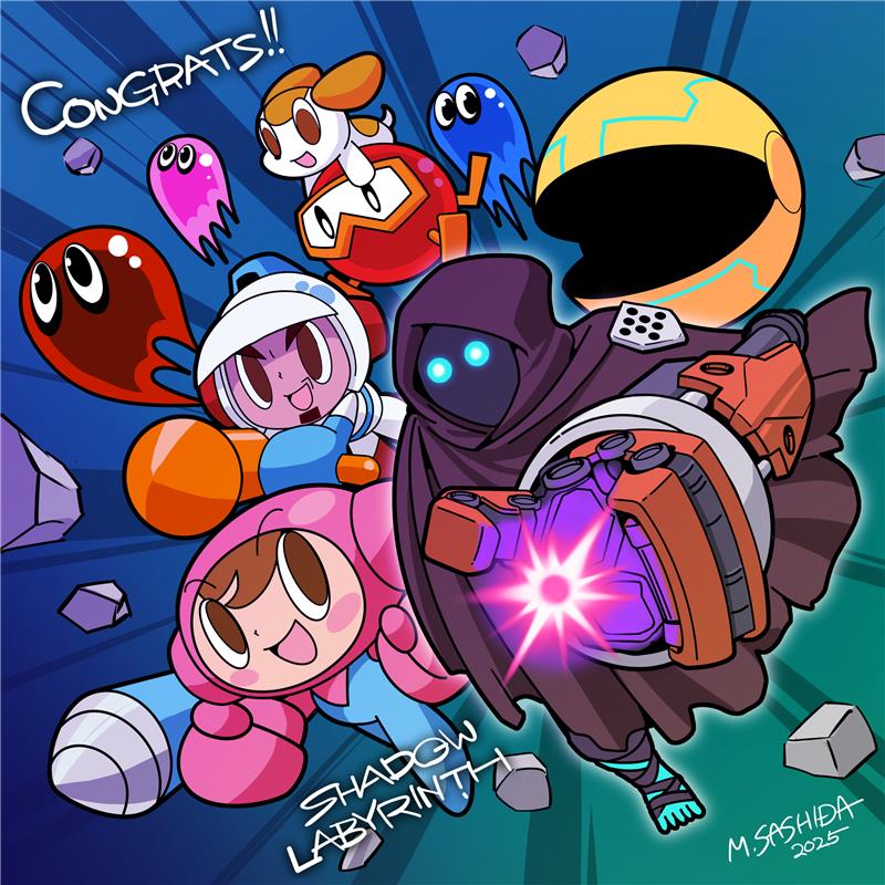officialpacman's tweet image. You know the drill! Only 3 more days until Shadow Labyrinth.
Illustration provided by Minoru Sashida of the “Mr. Driller” series.
MR. DRILLER™& ©Bandai Namco Entertainment Inc.
#ShadowLabyrinth #PACMAN
Pre-order Shadow Labyrinth today: shadowlabyrinthgame.com