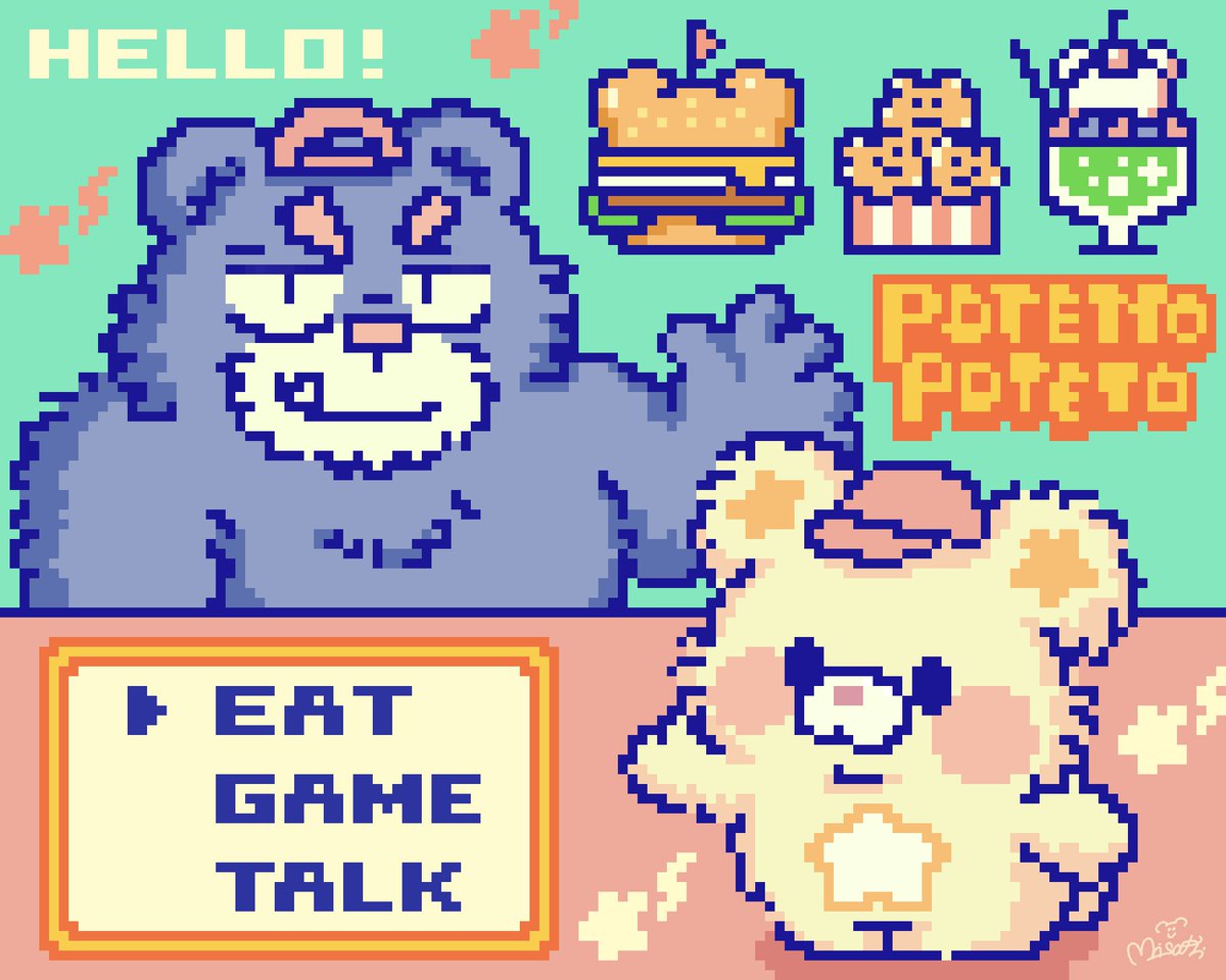 ぽてぽてがゲームになっちゃった！？
♪〜♪〜♪〜♪〜♪
#ぽてっとぽてと
#ファミコンの日