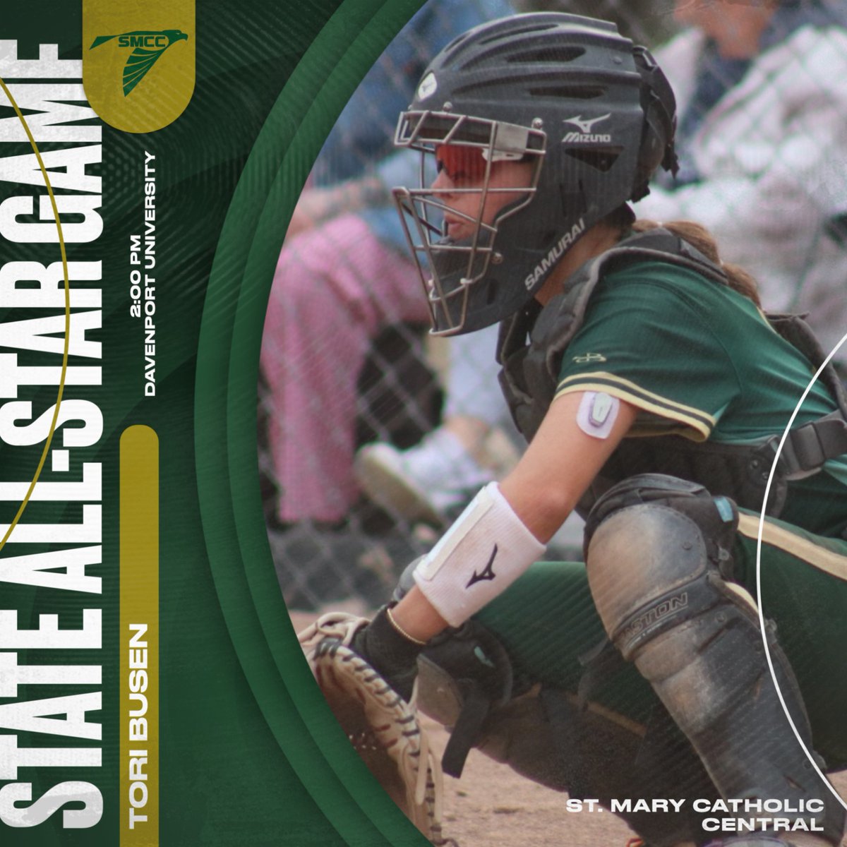 Good luck to Tori Busen today as she competes in the Softball State All-Star game at Davenport University. #GoKestrels
