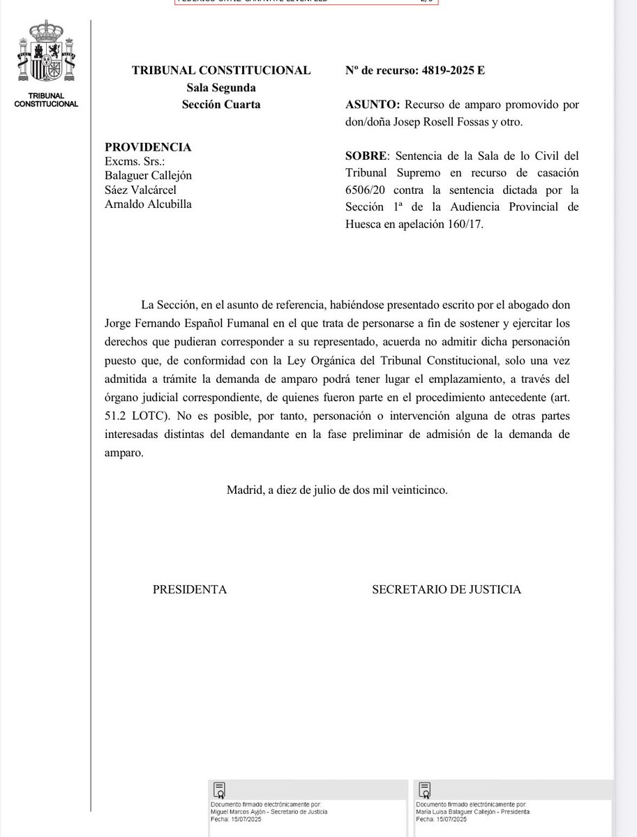 🔴 Atenció <a href="/Pro_Cassandra/">Acció Cassandra</a> 
➡️ Assumpte: Sixena.
La Gene ens ha venut com
sempre. Aragó tenia pànic q el MNAC anés al Constitucional com a part legitimada. Per xò van pactar per sota la taula fer una reunió de tècnics. A canvi 
MNAC no esgotava la possibilitat d’anar al TC. Hi