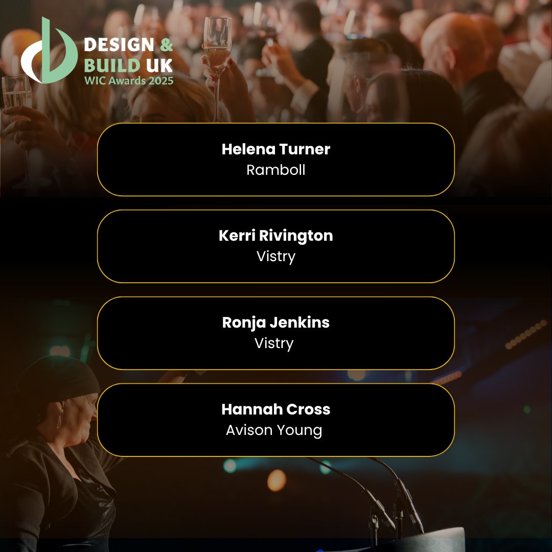 designandbuild4's tweet photo. We’re excited to reveal the finalists for the Contribution to Project category at the Design and Build UK Women in Construction Awards 2025!

#WICAwards2025 #WomenInConstruction #DesignAndBuildUK #ProjectExcellence #ConstructionLeadership #TeamSuccess #BuiltByWomen https://t.co/mSrHEtJdwG